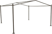 Certeli square gazebo, Abri shape, graphite - slate 4x4 colors