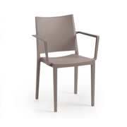 Mosk armchair in dove gray polypropylene