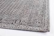 Modern dark gray Panama carpet 160x230 cm