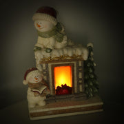 White snowman resin led fireplace cm41x22,5h52