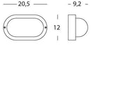 Resin ceiling lamp echo oval black line