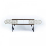 Industrial urban black walnut tv stand cm 106 x 30 x 48 h