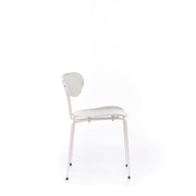 Polypropylene chair with white seat
