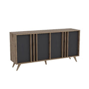 Sideboard 4 anthracite walnut doors 160x40xh.79 cm