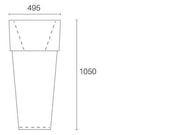 Square vase E27 white lounge line