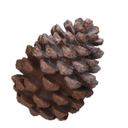 Resin pine cone with gray glitter cm18x17,5h19