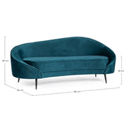 Seraphin Deep 2 seater sofa with velvet effect