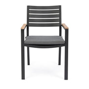 Belmar outdoor chair with armrests natural - anthracite
