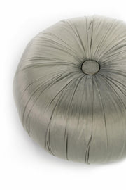 Gray metal velvet design pouf 36 x 36 x h 30 cm