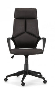 Office armchair in Damon fabric with high black back