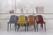 Set of 4 Soft-Touch Chairs - 52cm x 45cm x 85cm