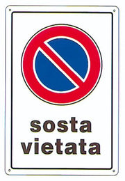 Plaque Sign 20X30Cm Pvc Signs Prohibitions Warnings (Parking Prohibited)