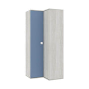 Corner wardrobe 98x96x223h worn white light blue