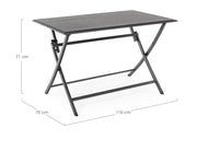 FOLDING TABLE ELIN 110X70 ANTHRACITE