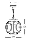 Suspension 20W Led 4000K white cage line
