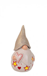 12x Cheerful White Santa Claus