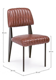 Nelly Dark Orange Vintage Chair 60x59x84-44h
