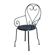 Light anthracite new old metal armchair cm49x48h43/59/90
