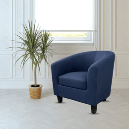 Halong armchair blue fabric