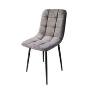 Dani upholstered chair in anthracite gray checked velvet