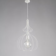 Modern urban industrial white chandelier 35 cm