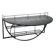 Wall-mounted metal coffee table with shelf cm70x47xh40