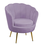 Purple tulip velvet armchair cm73x72h77