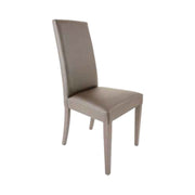 Matching wooden chair covered in dove gray eco-leather 47x47xh.101 cm
