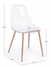 4x Mandy Transparent Chair