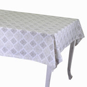 Rectangular white venice brocade tablecloth cm140x180
