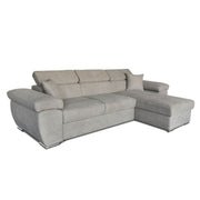 Como II sofa with light gray container peninsula