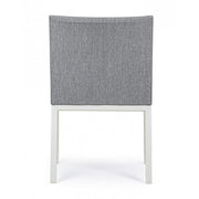 Gray powder coated aluminum chair 55x 62x 82h cm