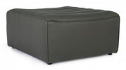 Design-style dark green ottoman in wood