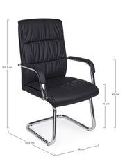 Sydney office armchair with black eco-leather armrests