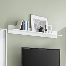 Glossy white July shelf