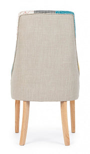 2x Fusion style upholstered wooden chair