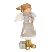 Gray white resin angel 2 icm11x6h19