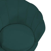 Petrol blue tulip velvet armchair cm73x72h77