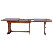 Extendable rectangular solid wood table in walnut color 85x180 - 360xh79 cm