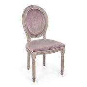 2x Woodrose chair in classic style upholstered wood