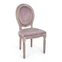 2x Woodrose chair in classic style upholstered wood