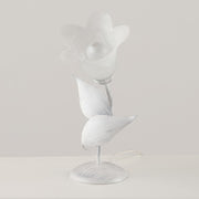 White Silver iron table lamp one light Alabaster White glass 19x h36 cm