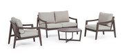 Sirenus coffee 4-piece garden lounge set with cushions