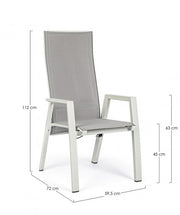 Steven Lunar garden reclining chair c-br 59x72x112h cm