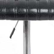 Black imitation leather bar stool BARCLAY 46x51,5x h88,5 - 109,5 cm