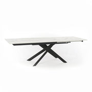Extendable table with calacatta marble top 170/270x90x76h cm