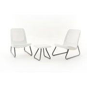 Outdoor set balcony bistro keter white home garden furniture