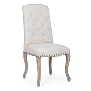 2x Classic style upholstered fabric chair