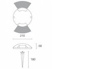 2W Led 4000K steplight upper line graphite