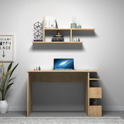 Mikro oak desk 120x56x74H cm. with shelf
